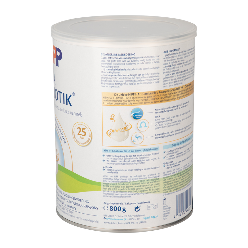 HiPP Dutch Hypoallergenic Cow Milk Formula (800 gr. / 28 oz.)