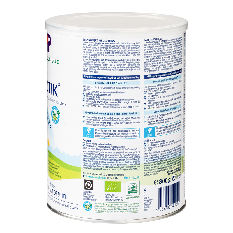 HiPP Dutch Bio Combiotik Stage 2 Cow Milk Formula (800 gr. / 28 oz.)