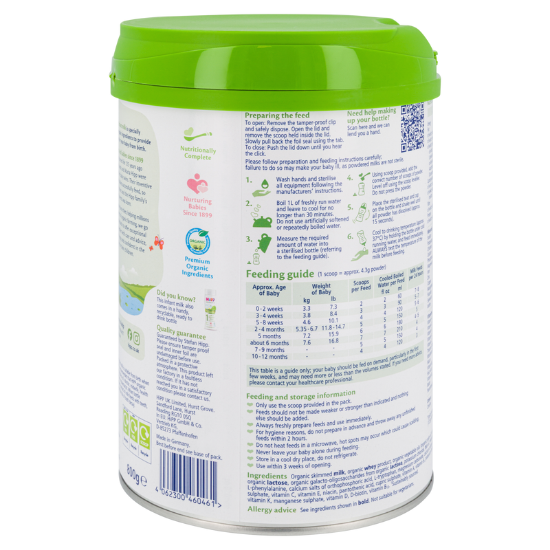 HiPP UK Bio Combiotik Stage 1 Cow Milk Baby Formula