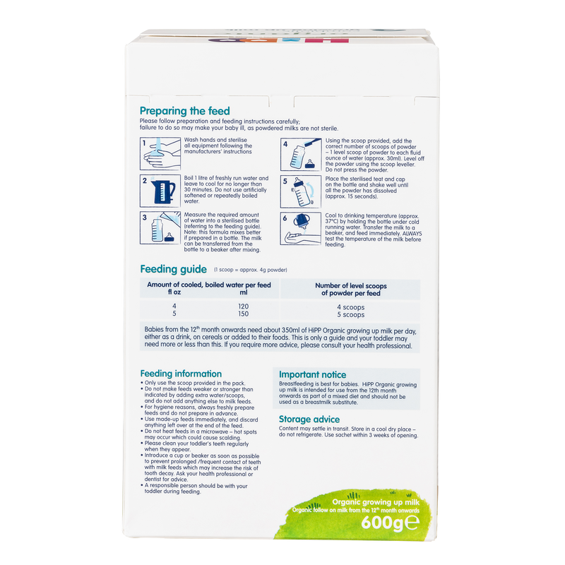 HiPP UK Bio Combiotik Stage 3 Cow Milk Baby Formula