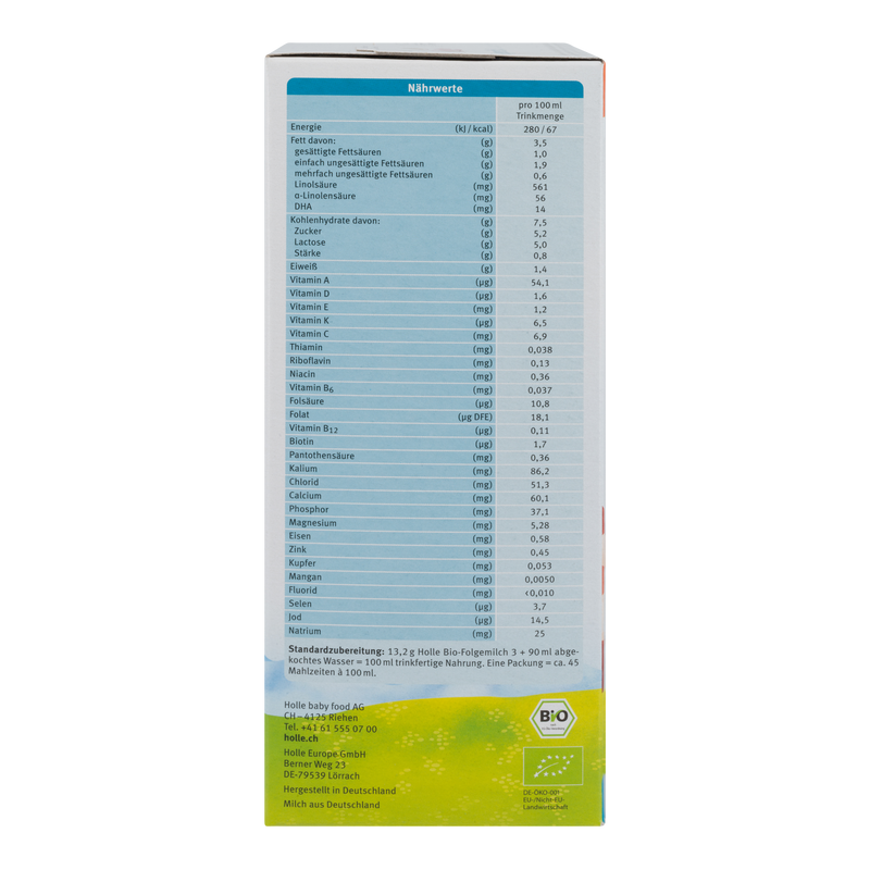 Holle German Cow Milk Formula