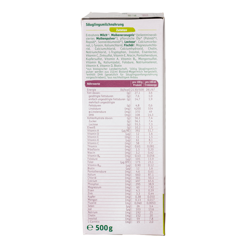 Lebenswert Bioland Cow Milk Formula