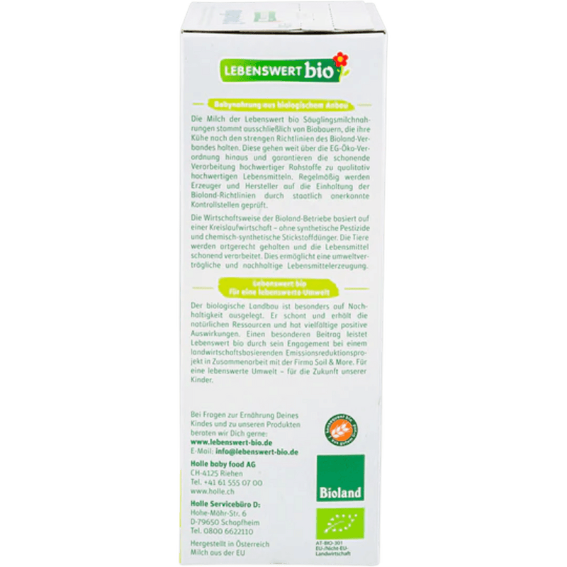 Lebenswert Bioland Cow Milk Formula