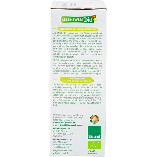 Lebenswert Bioland Cow Milk Formula