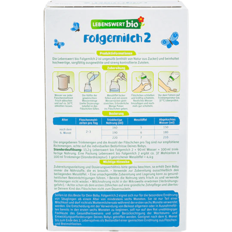 Lebenswert Bioland Cow Milk Formula