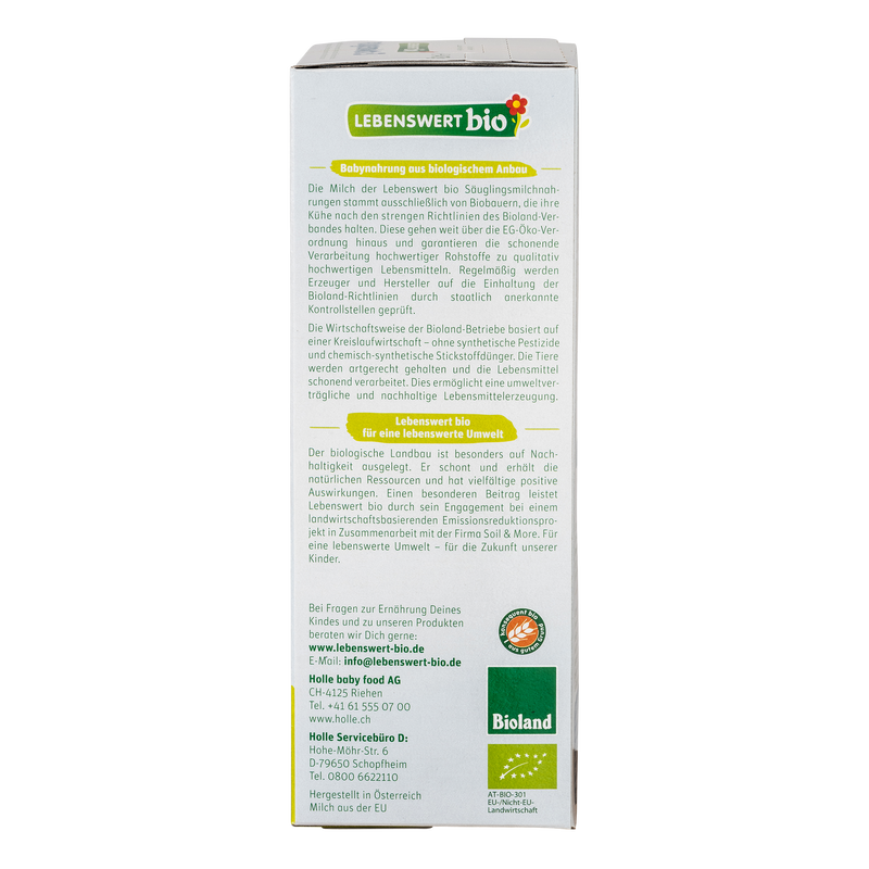 Lebenswert Bioland Cow Milk Formula